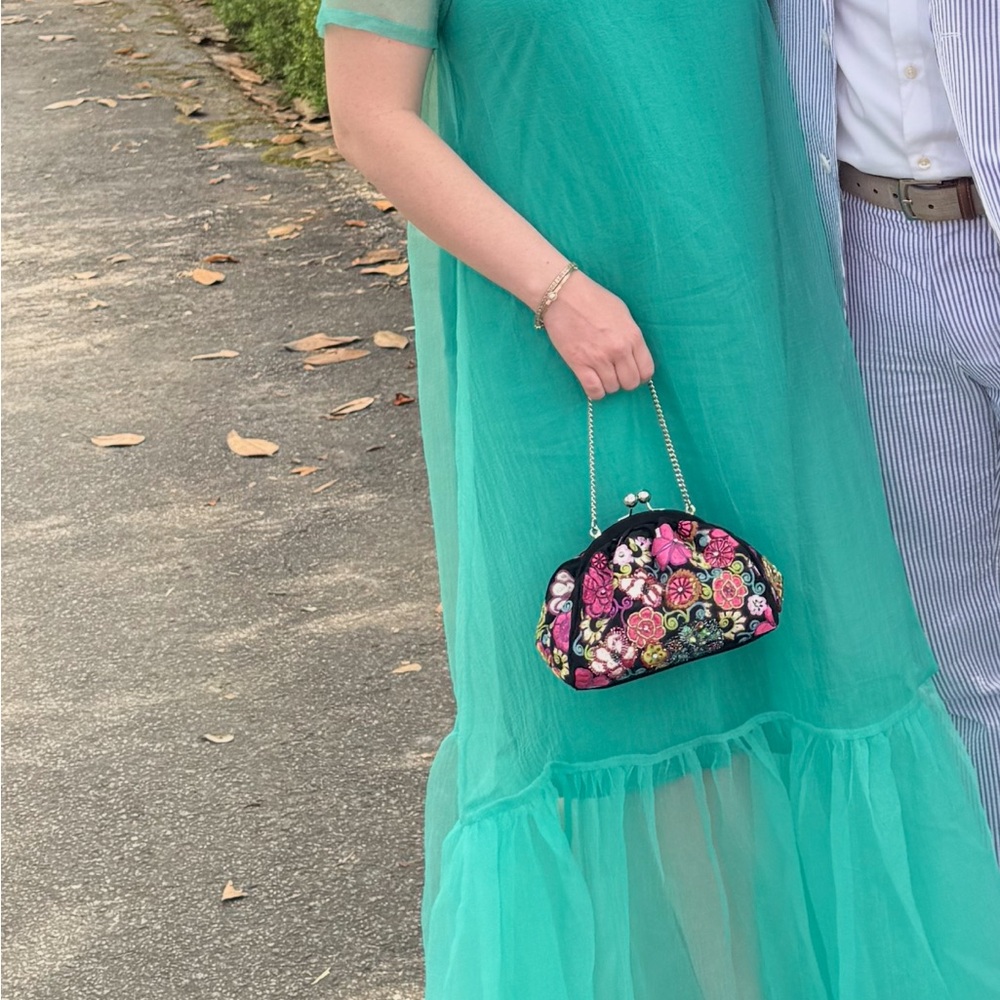 Karlie Teal Ruffled Tiered Maxi Dress - Picture 3 of 4